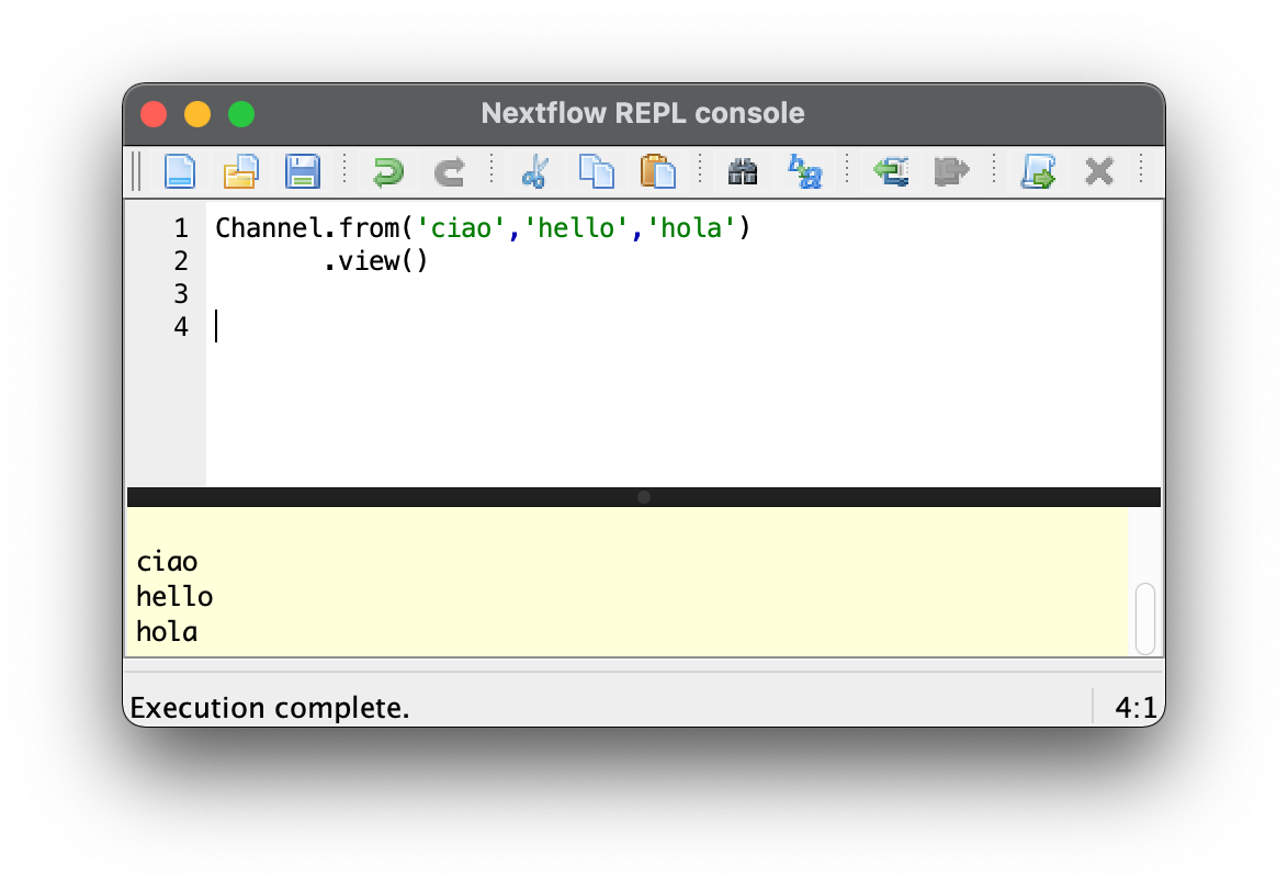 Nextflow REPL console